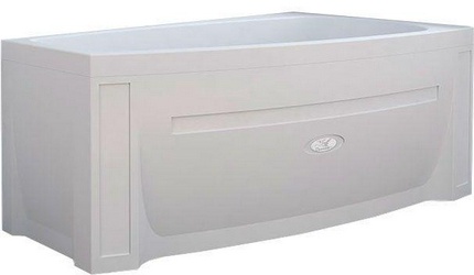 Ванна акриловая "Мэги", 1400х800x460 мм, правая, БЕЗ каркаса, слива-перелива и панели, белая ZZ