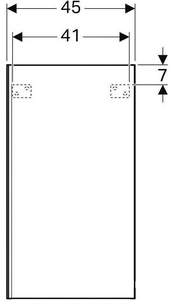 Шкаф подвесной 45хh82х17,4см, распашн.двеца, петли справа/слева (реверс), (фасад черное стекло, корпус черный мат-лакиров.),крепл.в компл,ZZ Geberit Acanto 500.639.16.1