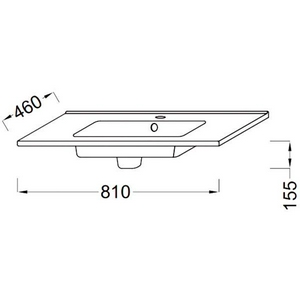 Раковина для мебели OLA, 81x46 см., белая Jacob Delafon Ola EXTA112-00/EXT112-00