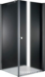 Душевой уголок 1000х1000хh1950мм, квадратный (петли справа), 1 распаш. дверь с боковой стенкой,(стекл.текстурное Punto 6мм, фурнит.цв.хром), Elena ZZ