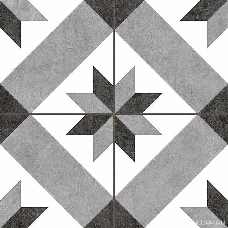 Керамогранит Etili Seramic Patchwork Nero Pre-Cut 45x45 Черный, фото 3