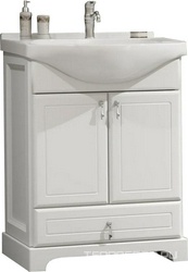 Тумба напольная Клио 65, 655x890x470 мм, цвет белый матовый, БЕЗ раковины Кировит-Классик 65 ZZ