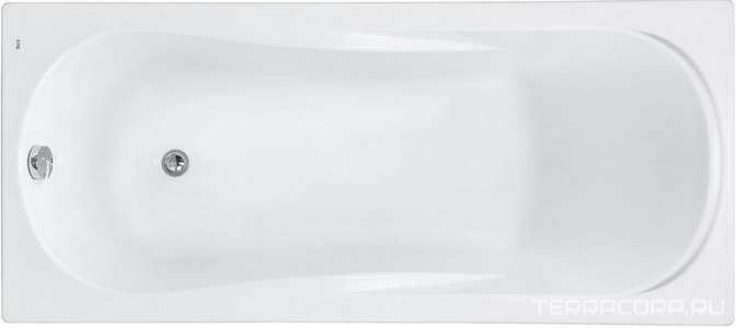 Акриловая ванна  160х75x50,5 см прямоугольная (БЕЗ монтажного комплекта и панели) ZZ Roca UNO ZRU9302869