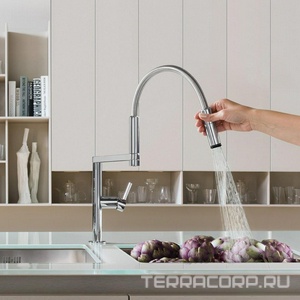 Смеситель для кухни, с выдвижным душем, 2 типа струи, (цв.хром),  ZZ Nobili Moove MV92300/50CR