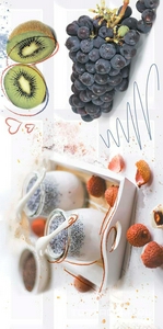 Керамическая плитка Azori Вог Декор VOGUE Morning 4 40,5х20,1 Комбинированный 