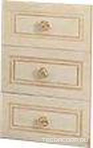 Шкаф дополн. для тумбы под раковину, 25,2х47см, 3 выдв. ящика, ручки цв. золото,  ZZ Labor Legno Hermitage HE 0/9СС OROV