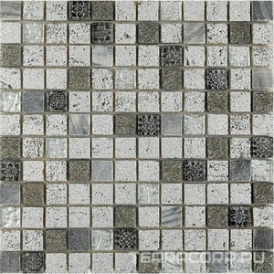 Мозаика Спектр-М Микс стекло Мозаика из стекла на сетке SK10-055 30x30 Комбинированный 