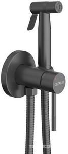 Смеситель совмещённый с гигиеническим душем, готовый комплект: лейка, шланг 120см., скрытая часть, (цв.черный матовый), Relax ZZ Cezares relax RELAX-DIF-NOP