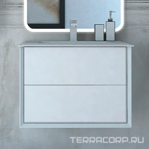 База подвесная под раковину с двумя выдвижными ящиками 70x46x48см, (цв.Bianco Opaco), ZZ Cezares Bellagio 54714