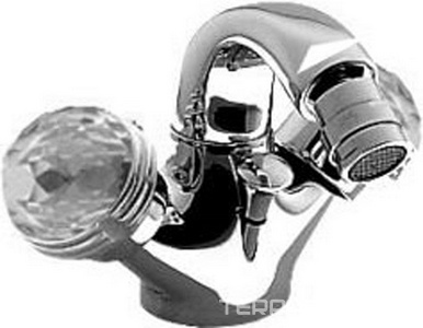 Смеситель для биде, с д/к, (цв. хром),  ZZ 3M Okay Swarovski 4624 CC