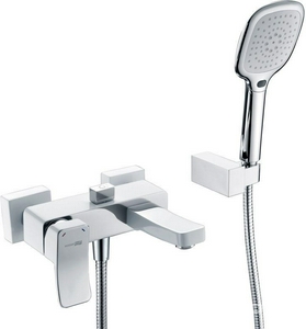 Смеситель для ванны и душа, с аксессуарами, цвет белый/хром ZZ Wasserkraft aller 1061W