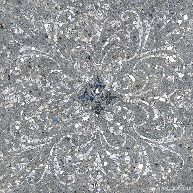 Керамогранит Kerama Marazzi Терраццо серый темный декорированный обр. XX60x60 Серый, фото 3