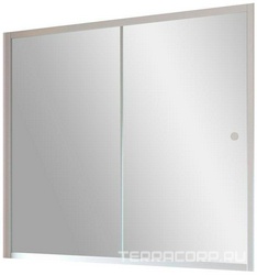 Шторка на ванну ZV, 170x140 см, раздвижная, профиль хром матовый, стекло шиншилла ZZ