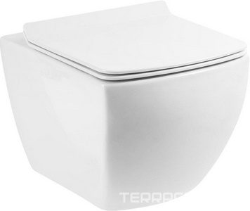 Унитаз подвесной, безободковый 360х510х350мм, без сиденья, крепёж в компл.,  ZZ BelBagno Carina BB514CHR