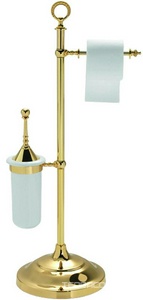 Гарнитур напольный свободностоящий, (ёрш, держатель для туалетной бумаги), (цв.золото), TW ZZ Tiffany Универсал TWSIG52ОR
