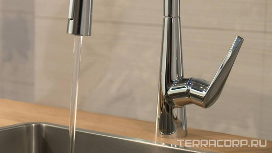 Смеситель для кухни, 200, с вытяжным душем, 2jet, (цв.хром),  M51 Hansgrohe Talis S 72813000