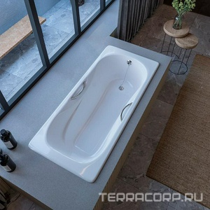 Ванна чугунная  ZYA-9C-8  180х80х45, ручки и ножки в комплекте ZZ Goldman Goldman ZYA-9C-8