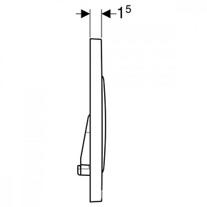 Клавиша двойного смыва, (панель и клавиши цв.черный матовый лак, кольца глянцевый хром), Sigma20 ZZ Geberit Sigma 20 115.882.14.1
