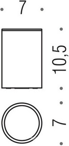 Стакан настольный металл., (цв.хром),  ZZ Colombo Plus W4941