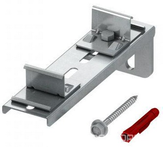 Крепление двойное, удлинённое 220-300мм, (кронштейн, анкер, дюбель) для сборки профилей, (оцинкованная сталь),  ZZ Tece TECEprofil 9030013