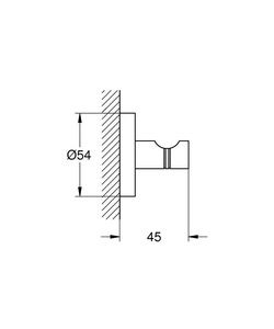 Крючок одинарный,  , хром ZZ Grohe Essentials 40364001