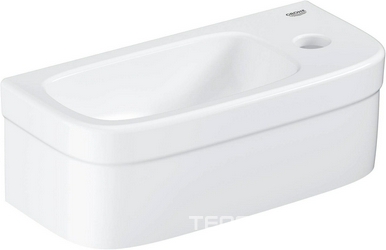 Раковина Euro Ceramic 37 см, БЕЗ крепежа, цвет белый ZZ