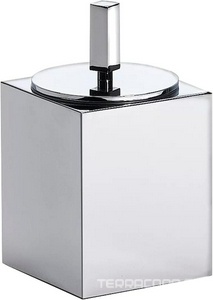 Ёмкость №2, настольная металл. с крышкой 8х8хh15см, (хром)  ZZ Pomd'or Metric 38.75.02.002