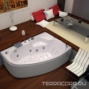 Ванна  (левая) "Стандарт",  без г/м, 170х110х58,5см,  на раме, фронт. панель, слив/перелив в комплекте Thermolux Talia Talia 170 L стандарт