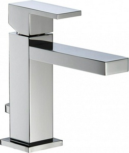 Смеситель для раковины, "Длинный" излив 168мм, с д/к, (цв. brush nikel)  ZZ 3M Q 5610 CL JJ