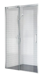 Дверь для душа, в нишу 1200хh1950мм, раздвижн., 1 дверь, 1 неподв.секц, правая/левая, (стекло прозрачн.8 мм, фурн.цв.хром), Acqua BelBagno ACQUA ACQUA-BF-1-120-C-Cr