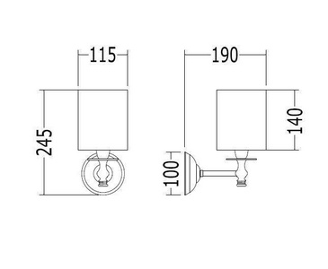 Светильник 115х190хh245мм, (держатель цв. хром, абажур цв.белый),  ZZ Devon & Devon Daisy 2 DEDAISY2CR Bianco