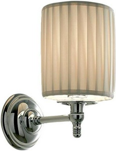 Светильник 115х190хh245мм, (держатель цв. хром, абажур цв.белый),  ZZ Devon & Devon Daisy 2 DEDAISY2CR Bianco