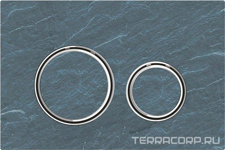 Клавиша двойного смыва, (сплав цинка, панель и клавиши сланец Mustang, кольца цв.хром),  ZZ Geberit Sigma 21 115.884.JM.1