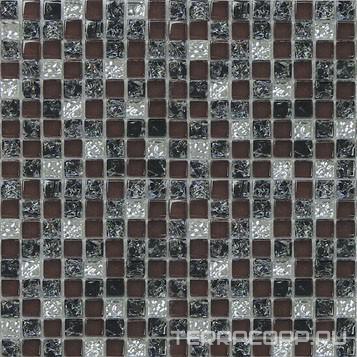 Мозаика Мастера Керамики Glass Мозаика HK-26 чернично-вишневый микс (чип 1x1) ZZ32.7x32.7 Комбинированный, фото 3
