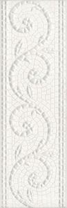 Керамическая плитка Kerama Marazzi Борсари Бордюр  орнамент 8x25 Белый 