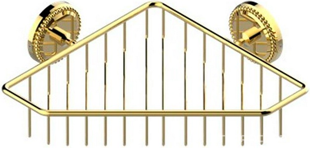 Полочка угловая, металл. решётка 200х200mm с держателями (цв. латунь (Luxbrass))  ZZ THG Versailles G14-D03-03623