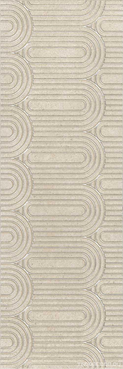 Керамическая плитка Kerama Marazzi Безана Декор бежевый обрезной 25x75 Бежевый, фото 4