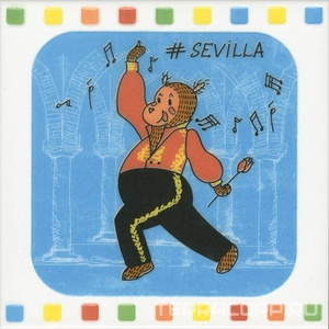 Керамическая плитка Kerama Marazzi Большое путешествие  Seville дек. ст. 20х20 ZZ Голубой 