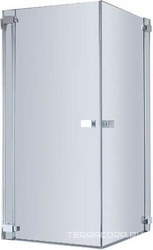 Дверь расп., для боков.стенки, "Левая", (100хh191см, неподвижн. сегм. 17см, стекло 6мм, GL прозр. c покрыт. High Glass, фурн. 05 bril, хром) E-Lite ZZ