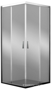 Душевой уголок квадрат 900х900х1850 мм, профиль-хром, стекло-прозрачное ZZ Wasserkraft elbe Lippe 45S03