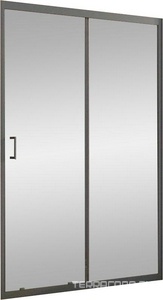 Душевая дверь в нишу 120*h195 см, профиль чёрный, стекло прозрачное 6 мм, ZZ Veconi VN VN46B-120-01-C5