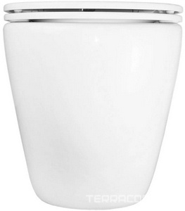 Унитаз приставной, безободковый с сиденьем микролифт в компл., система смыва Tornado, белый ZZ Azario Grado AZ-2141D-UQ1