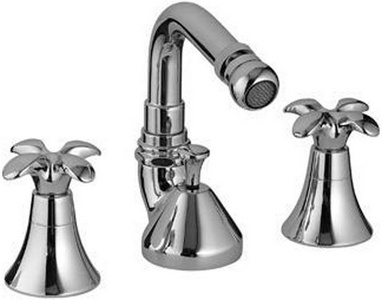 Смеситель для биде на 3 отв. с д/к хром  ZZ 3M Palma 4827 CC