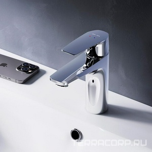 Смеситель для раковины , БЕЗ донного клапана, цв.хром AMPM Gem F90A02100