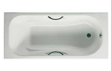 Ванна ROCA Malibu 150х75см чугунная, БЕЗ ножек, БЕЗ ручек
