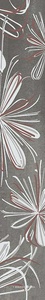 Керамическая плитка Azori Sonnet Бордюр SONNET GREY FLOWER6.2х40.5 Серый 