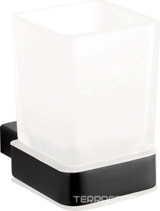 Стакан настенный, (цв.черный матовый),  ZZ Bemeta Nero 135011010