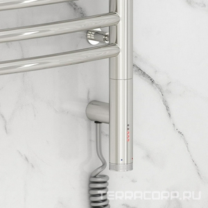 Полотенцесушитель электрический " 3.0" 1000x500 мм, форма выгнутая, пульт справа, скрытое подкл. в компл., цвет хром, ZZ Сунержа Богема 00-5803-1050