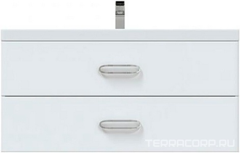 Тумба подвесная "FUJI -100", цвет белый, без раковины "DEEP-100" Mirsant Fuji УТ000043899