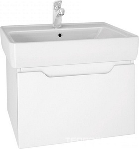 Тумба подвесная "-NEW"-50, 1 ящик, БЕЗ раковины, цв.белый KL Dreja Tiny 99.1901